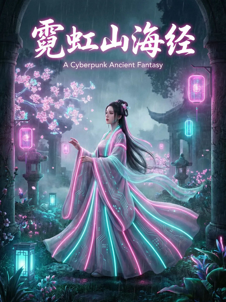 住在我隔壁的甲方 古风奇缘短剧 - 霓虹山海经海报